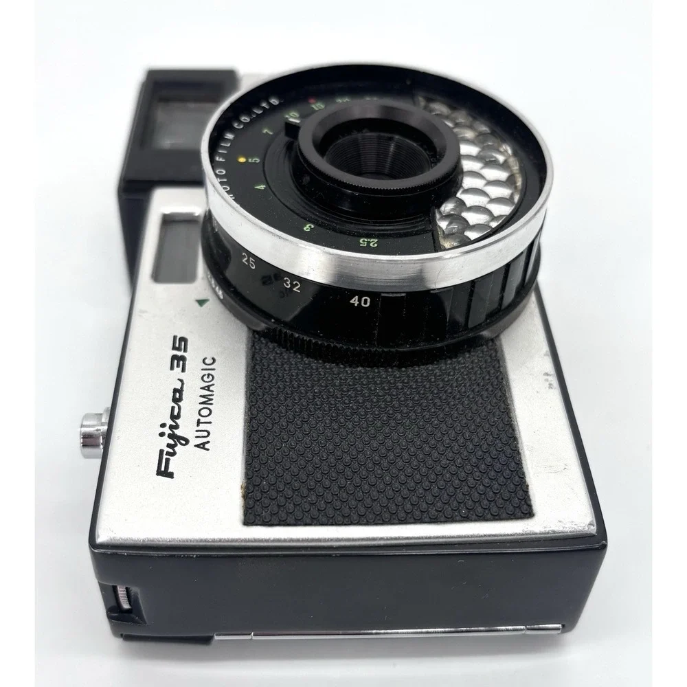 Vintage Fujica 35 Automagic 35mm Film Camera Fujinar-K Lens Leather Case